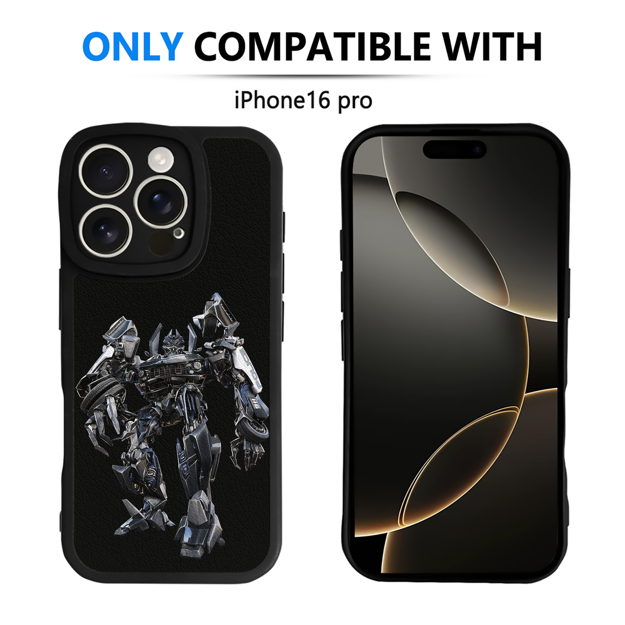 （画像用） Transformers トランスフォーマー 【iPhone 16シリーズ対応】シリコンスマホケース（レザー調） 材質：シリコン